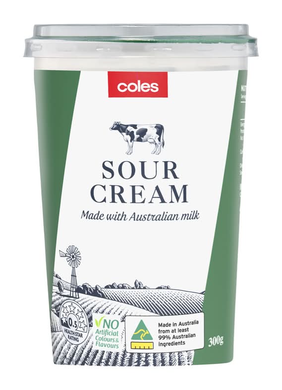 Coles Sour Cream (300g)