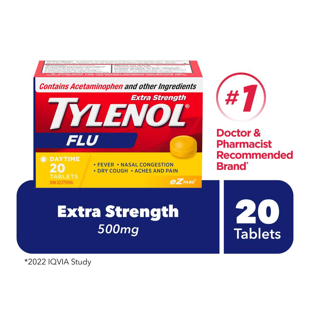 Tylenol Flu Extra Strength Daytime Eztabs (25 g)