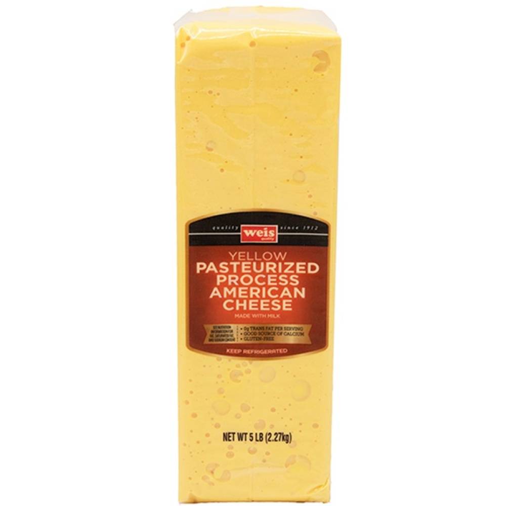 Weis Yellow Pasteurized Process American Cheese (5 lbs)