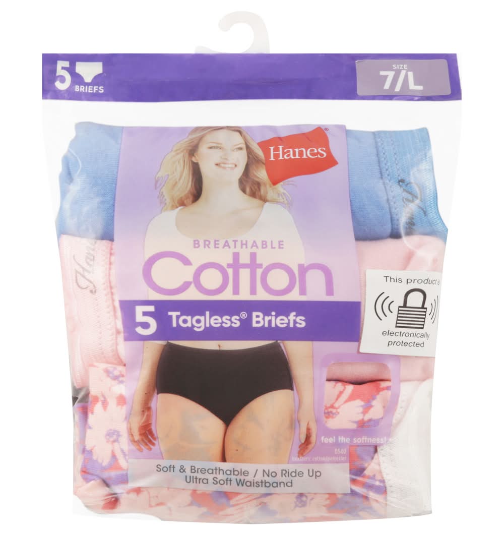 Hanes Cool Comfort Cotton Briefs, 7/L, Grey (5 ct)