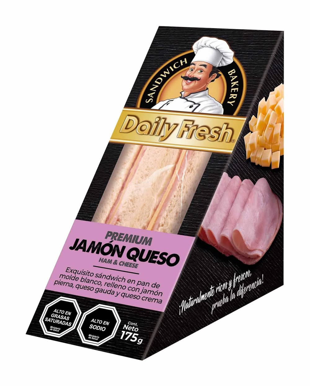 Daily Fresh · Sandwich jamón queso (175 g)