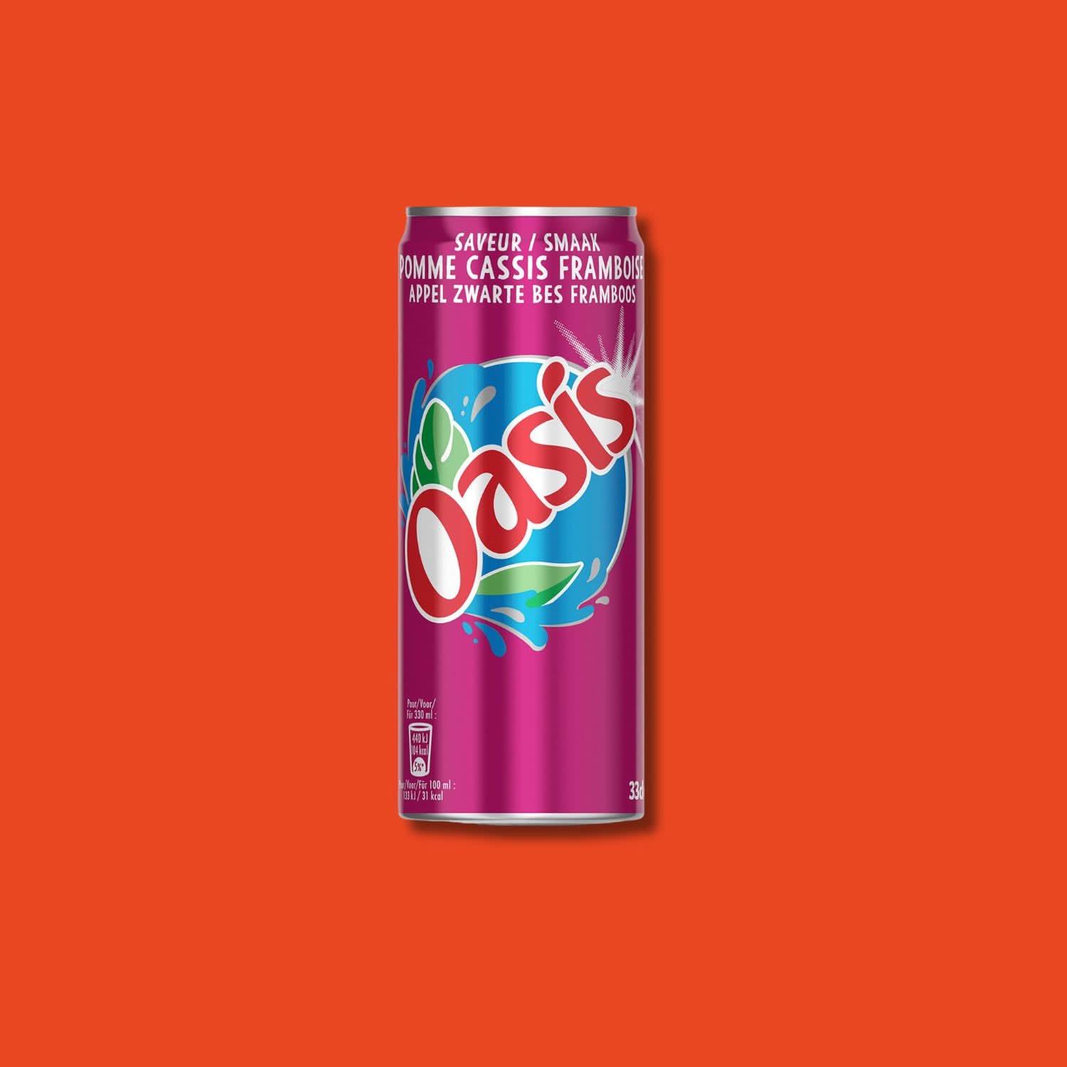 💚 OASIS POMME-CASSIS FRAMBOISE 33CL