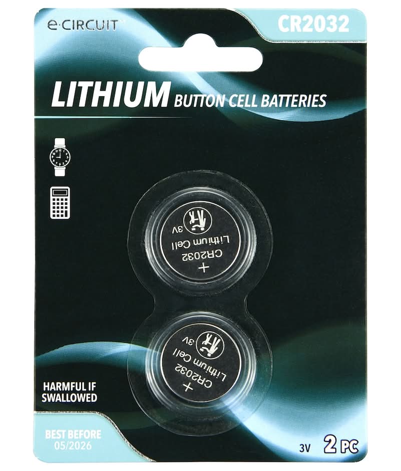 E-Circuit Lithium Button Cell Batteries (2 ct)