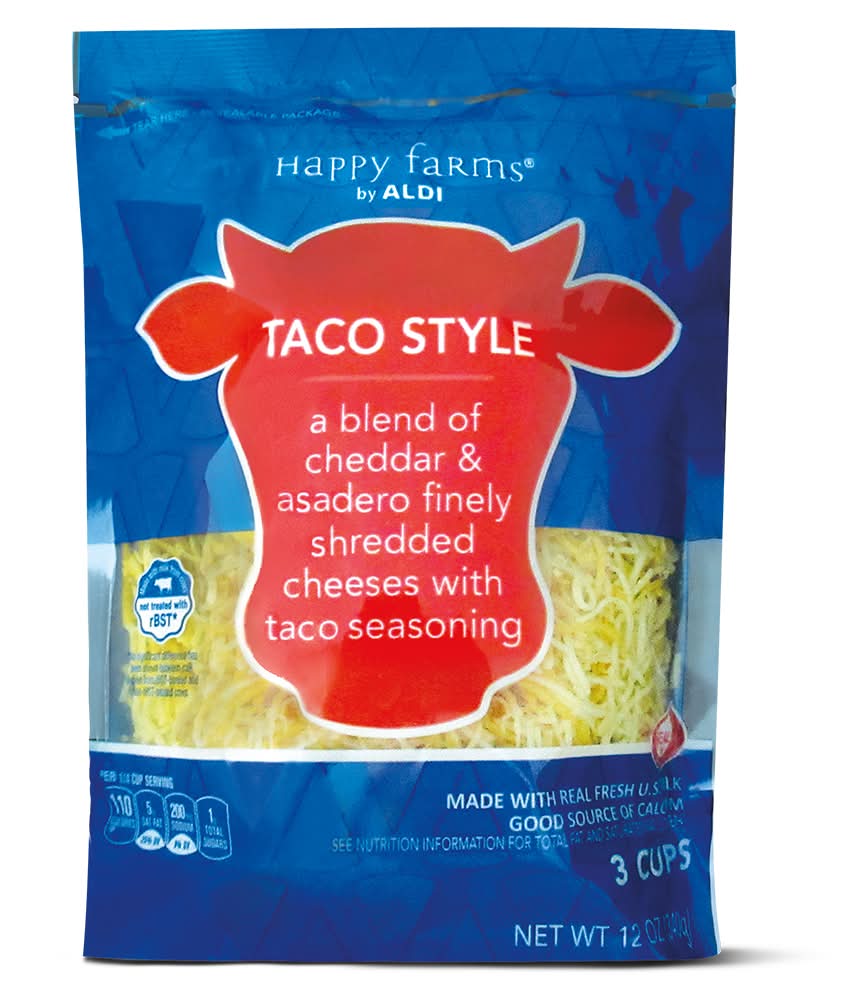 Happy Farms Shredded Cheese Blend, Taco Style (12 oz)