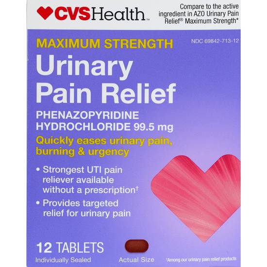 CVS Health Maximum Strength Urinary Pain Relief Tablets, 12 CT