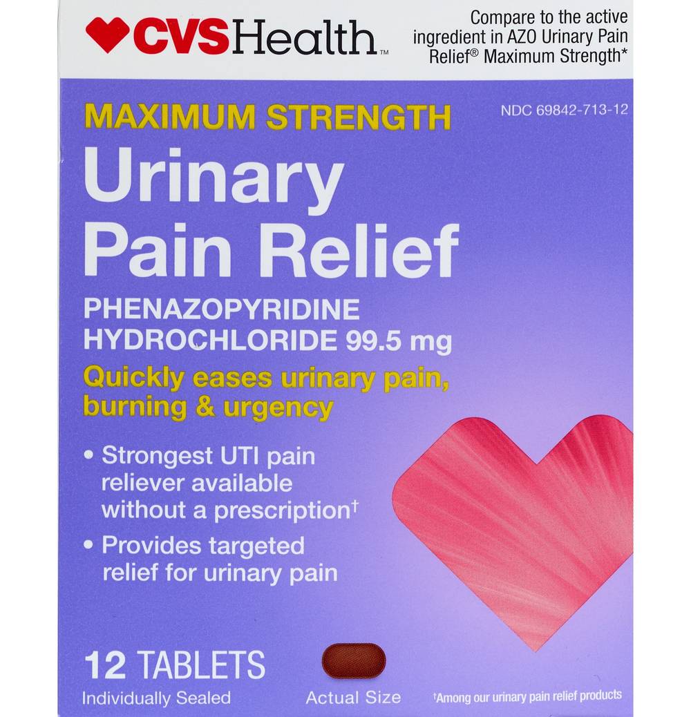 CVS Health Maximum Strength Urinary Pain Relief Tablets (12 ct)