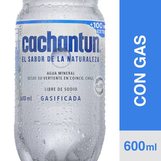 Cachantun agua con gas (botella 600 ml)