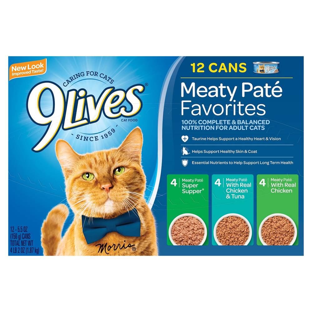 9Lives Pate Favorites Variety pack (12 ct)