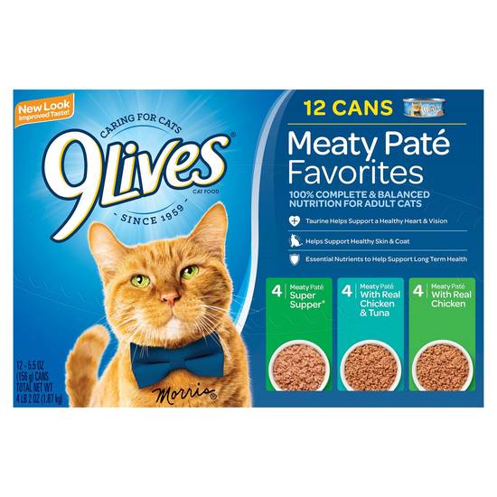 9Lives Pate Favorites Variety pack (12 ct)