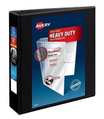 Avery Clear Cover Heavy Duty Ring Binde, 2"