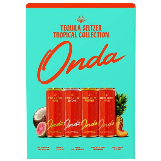 Onda Tequila Seltzer Tropical Variety Pack 8x 12oz Cans