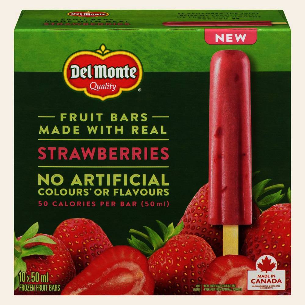 Del Monte Strawberries Fruit Bars (10 x 50 g)