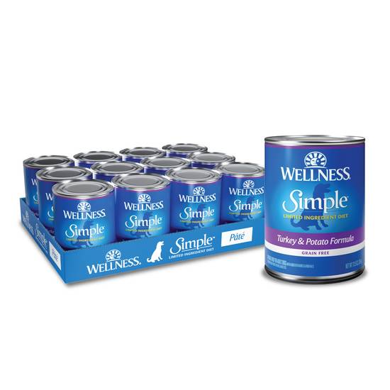 Wellness Simple Natural Wet Canned Limited Ingredient Dog Food (12 ct) (turkey-potato)