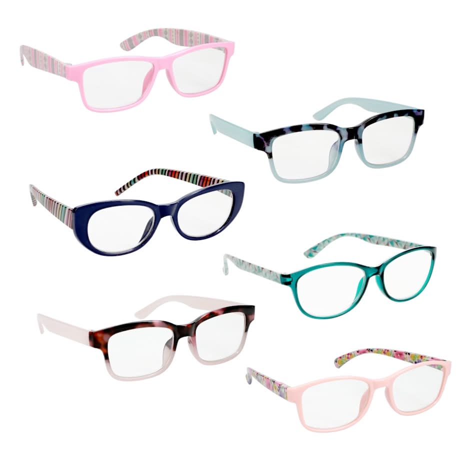 '+2.50 Diopter Fashion Reading Glasses, Assorted Styles