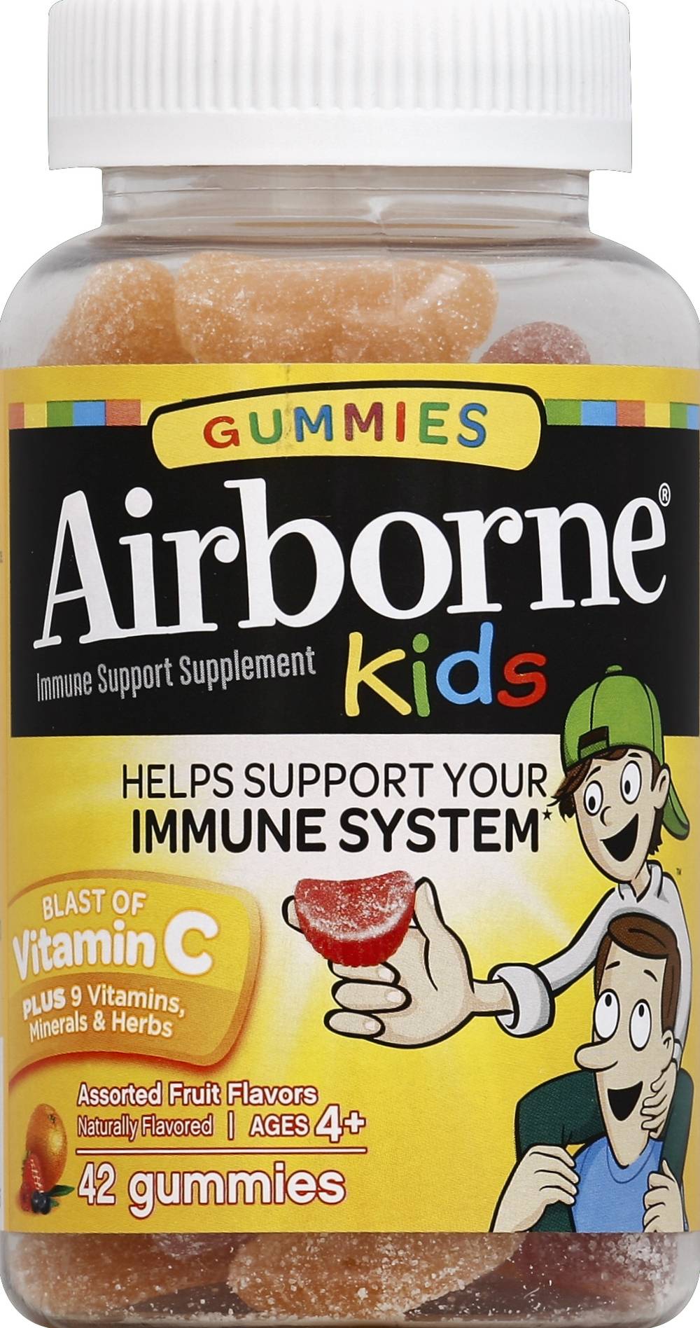 Airborne Kids Assorted Fruit Flavors Immune Support Supplement Gummies (0.7 lbs)