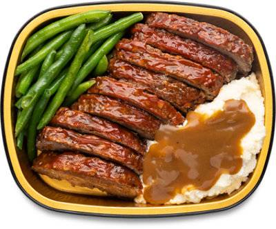 Readymeals Meatloaf With Green Beans & Mashed Potatoes Family Meal - Ea