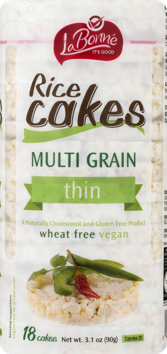 La Bonne Thin Multi Grain Rice Cakes (18 ct) Delivery Near You Uber