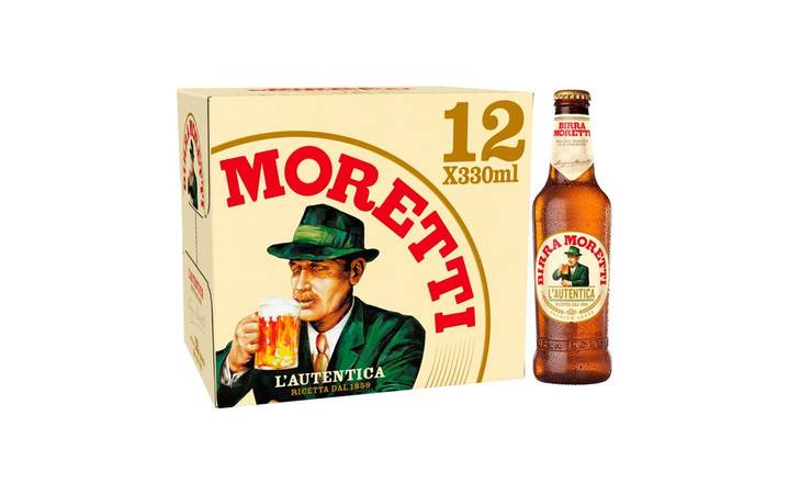 Birra Moretti Beer 12 x 330ml Bottles (396348)