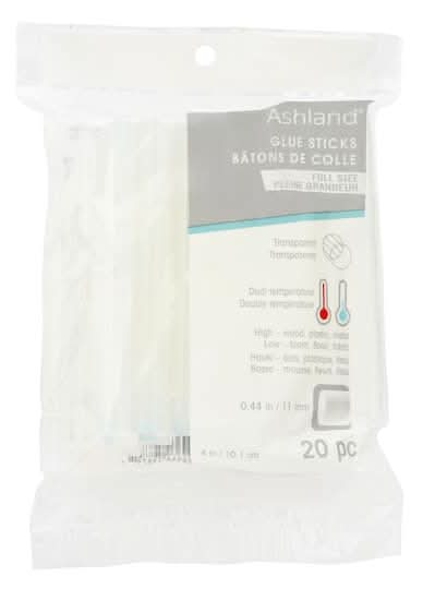 Ashland Dual Temperature Glue Sticks, Full, Clear (20 ct)