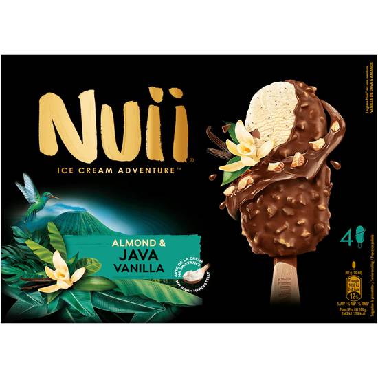 Nuii - Glaces amandes & vanille de java (4 pièces)