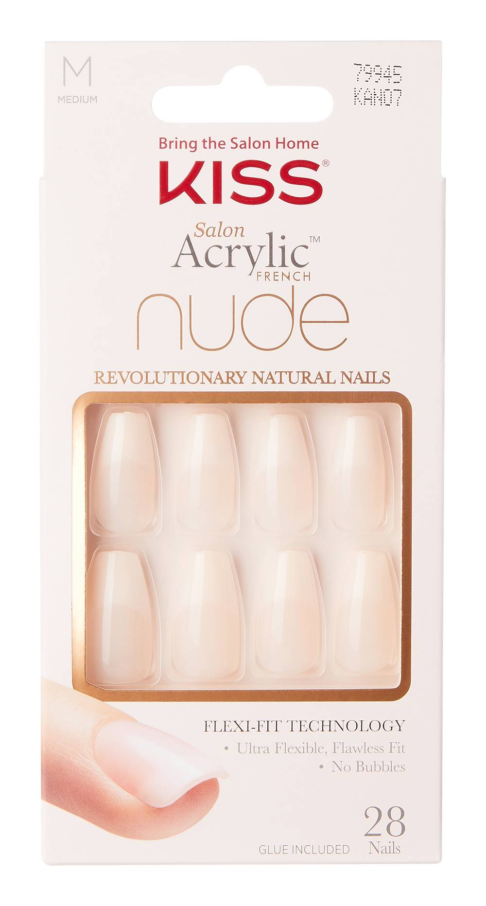 KISS Salon Acrylic French Nude Nails (1.6 oz, 28 ct)