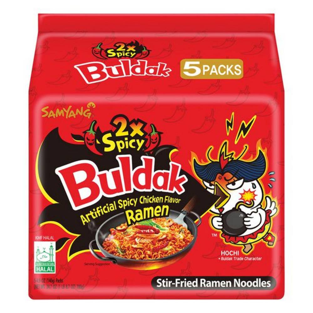 Samyang Buldak Ramen Noodles, Hot Chicken Flavor (4.9 oz, 5 ct)