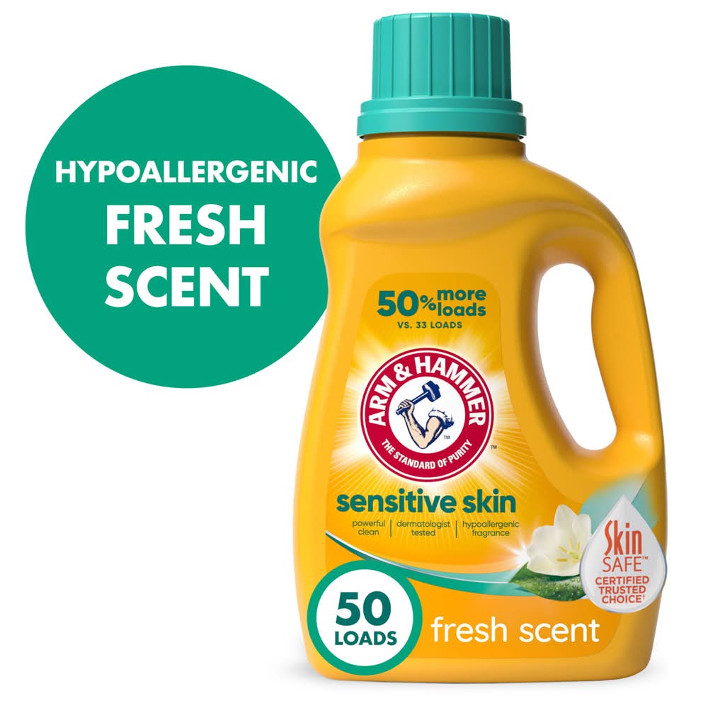 Arm & Hammer Sensitive Skin Plus Fresh Scent Liquid Laundry Detergent (50 fl oz)
