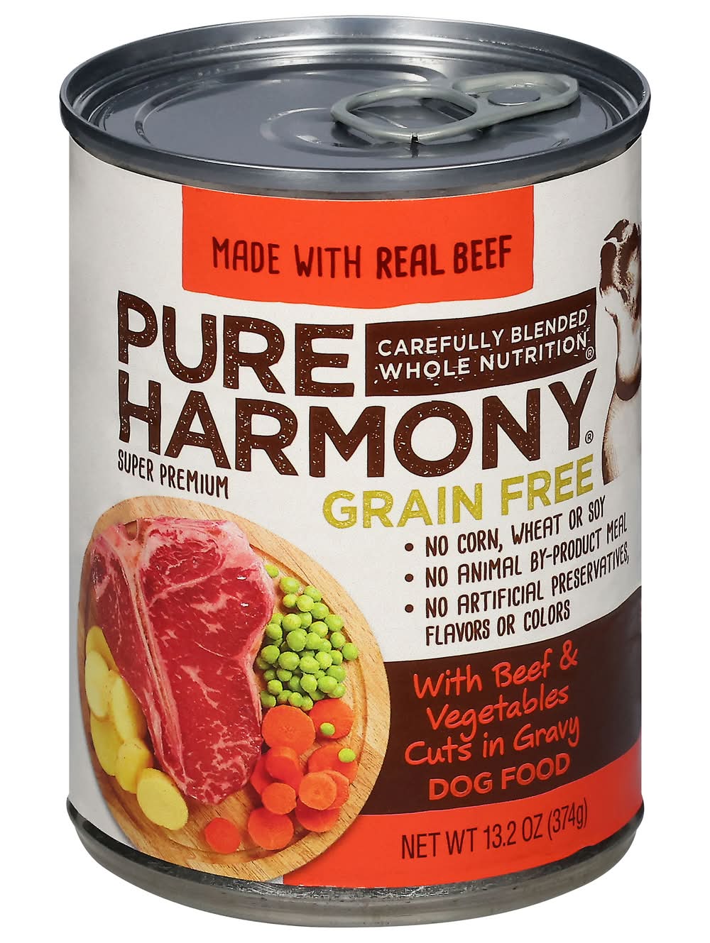 Pure Harmony Dog Food With Beef & Vegetables Cuts in Gravy (13.2 oz)