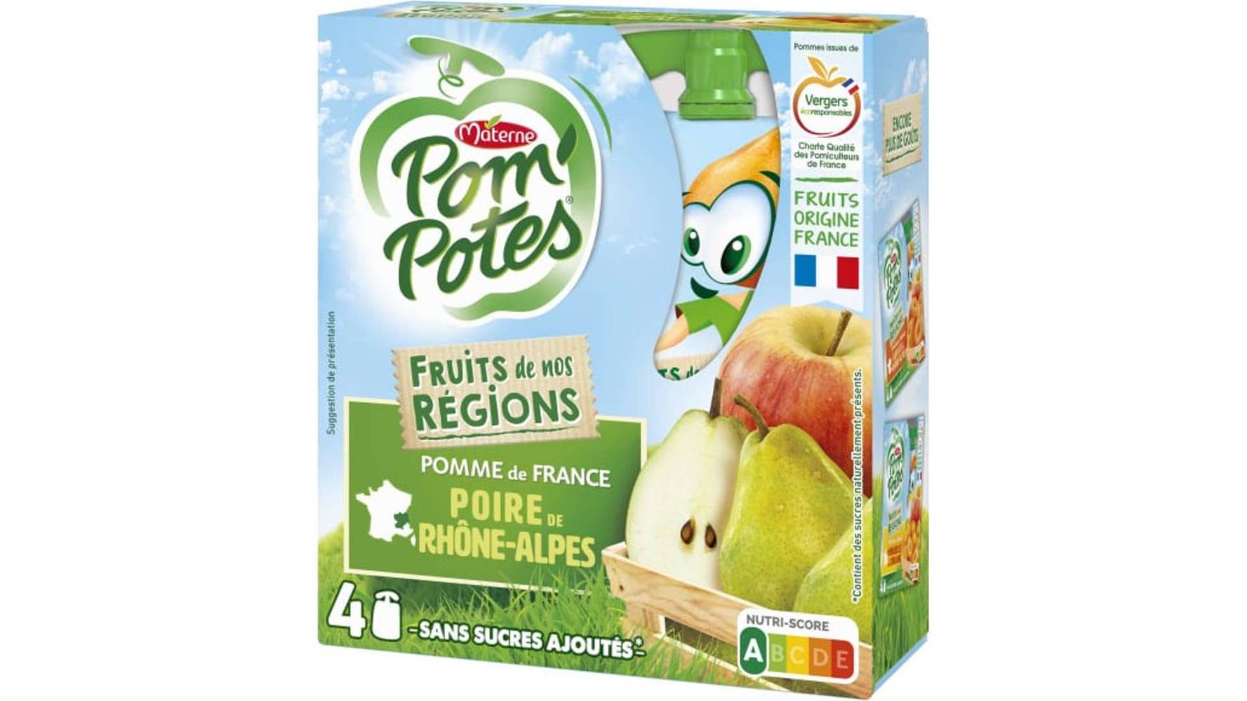 Materne - Pom'potes compote de pommes et poires (4 pièces)