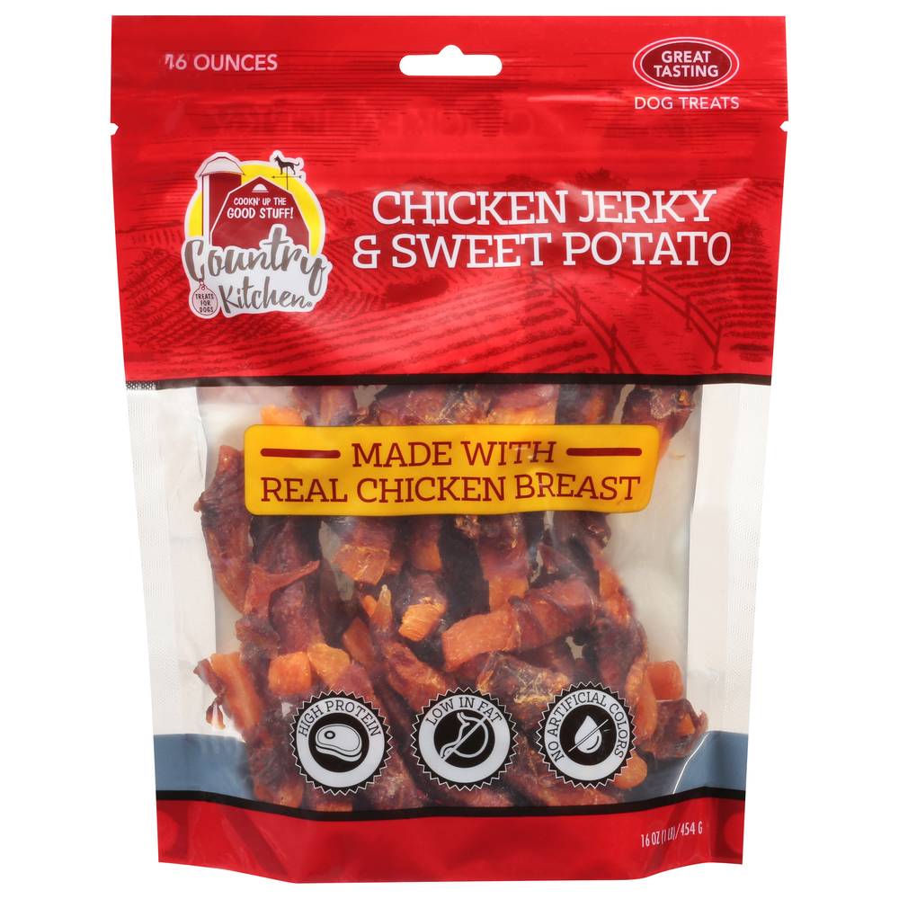 Country Kitchen Chicken Jerky & Sweet Potato Dog Treats (1 lbs)