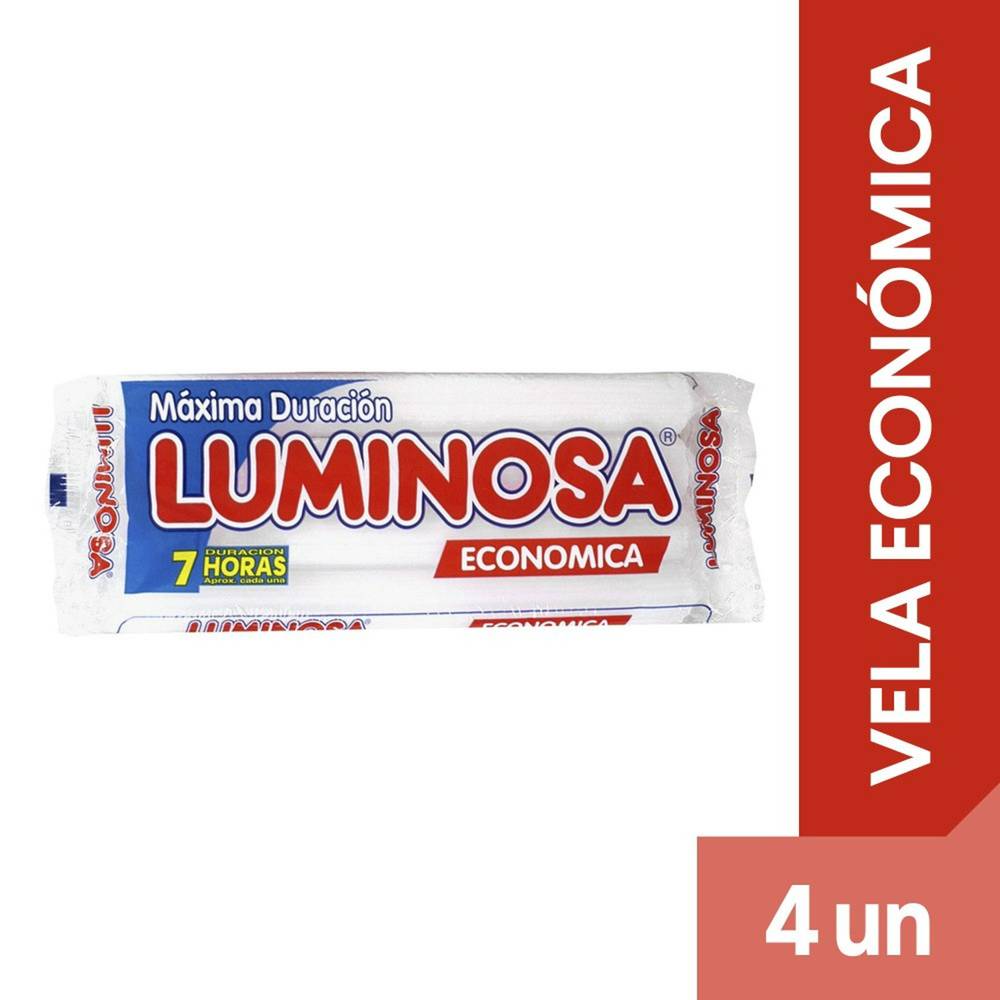 Luminosa vela económica (paquete 4 un)