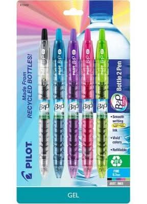 Pilot Bottle-2-Pen Gel Pens, Assorted (5 pack)