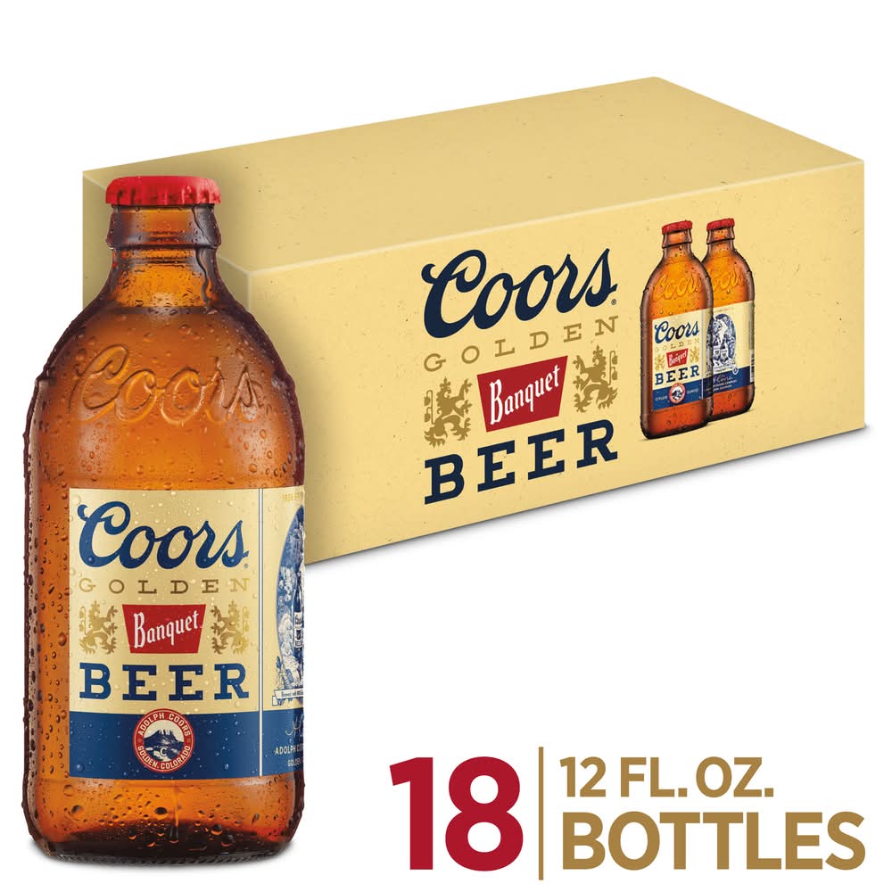 Coors Banquet Golden American Lager Beer (18 x 12 fl oz)