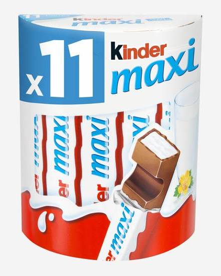 Kinder maxi chocolat au lait avec fourrage au lait (11 pcs)