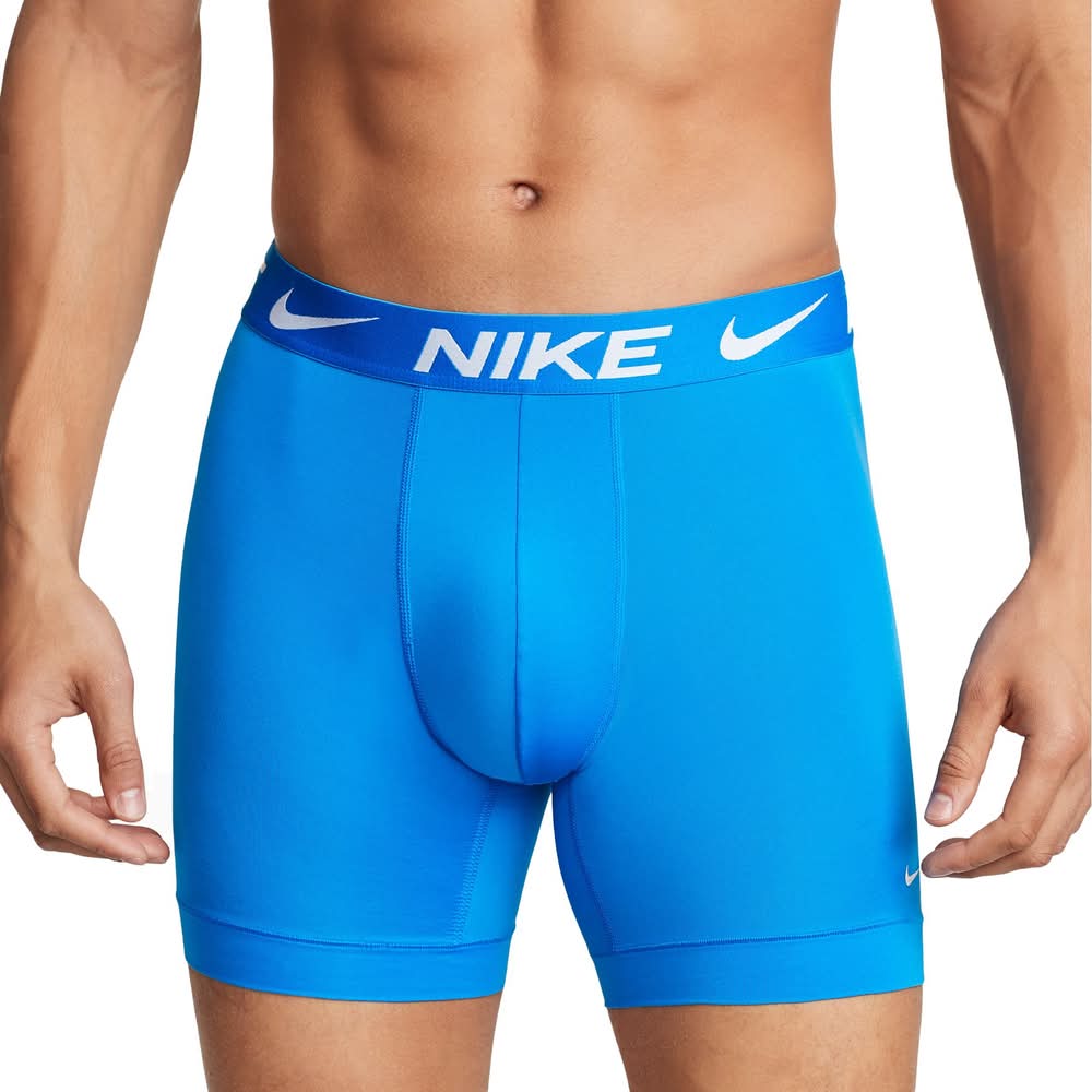 Nike Men's Dri-FIT Essential Micro Long Boxer Briefs – 3 Pack (Photo Blue, M)
