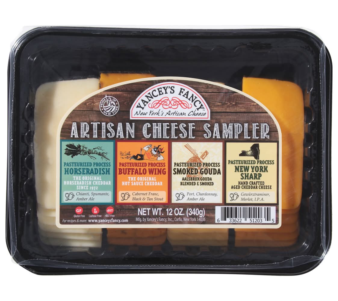 Yancey's Fancy Artisan Cheese Sampler Variety pack (12 oz)
