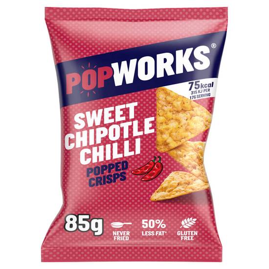 Popworks Sweet Chipotle Chilli Sharing Popped Crisps 85g