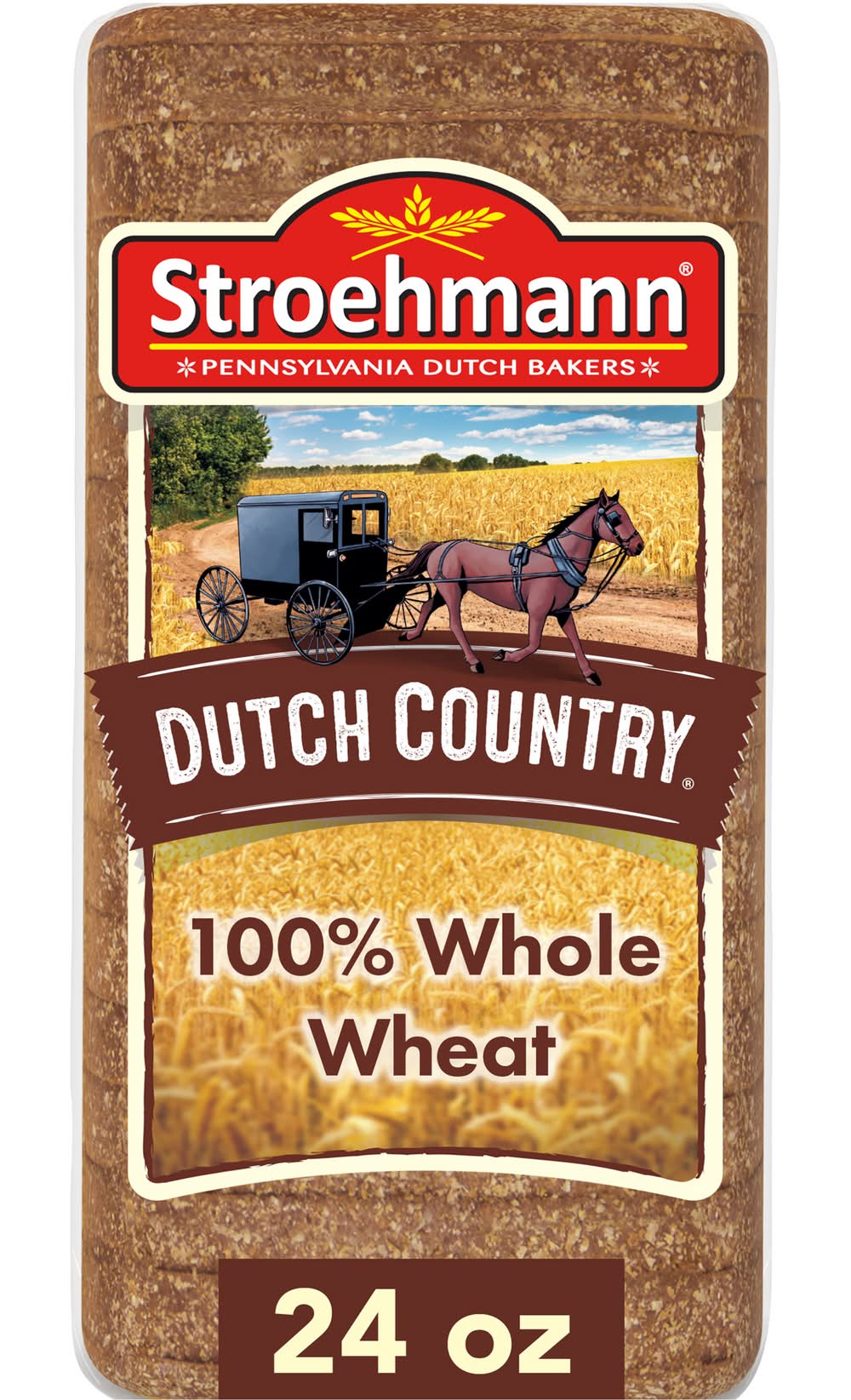 Stroehmann Dutch Country 100% Whole Wheat Bread (24 oz, 18 ct)