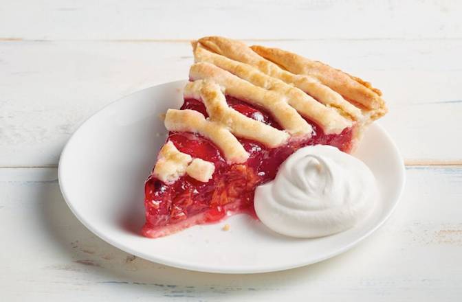 Cherry Lattice Pie - Slice