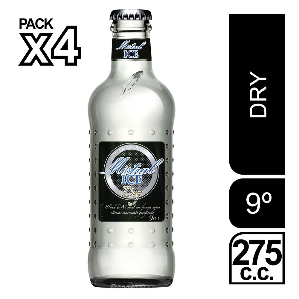 Mistral Ice · Cóctel dry (4 x 275 ml)