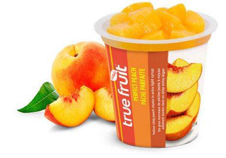 Sundia True Fruit · Morceaux de pêche, parfaits (217 ml) - Fruit perfect peach chunks (217 mL)