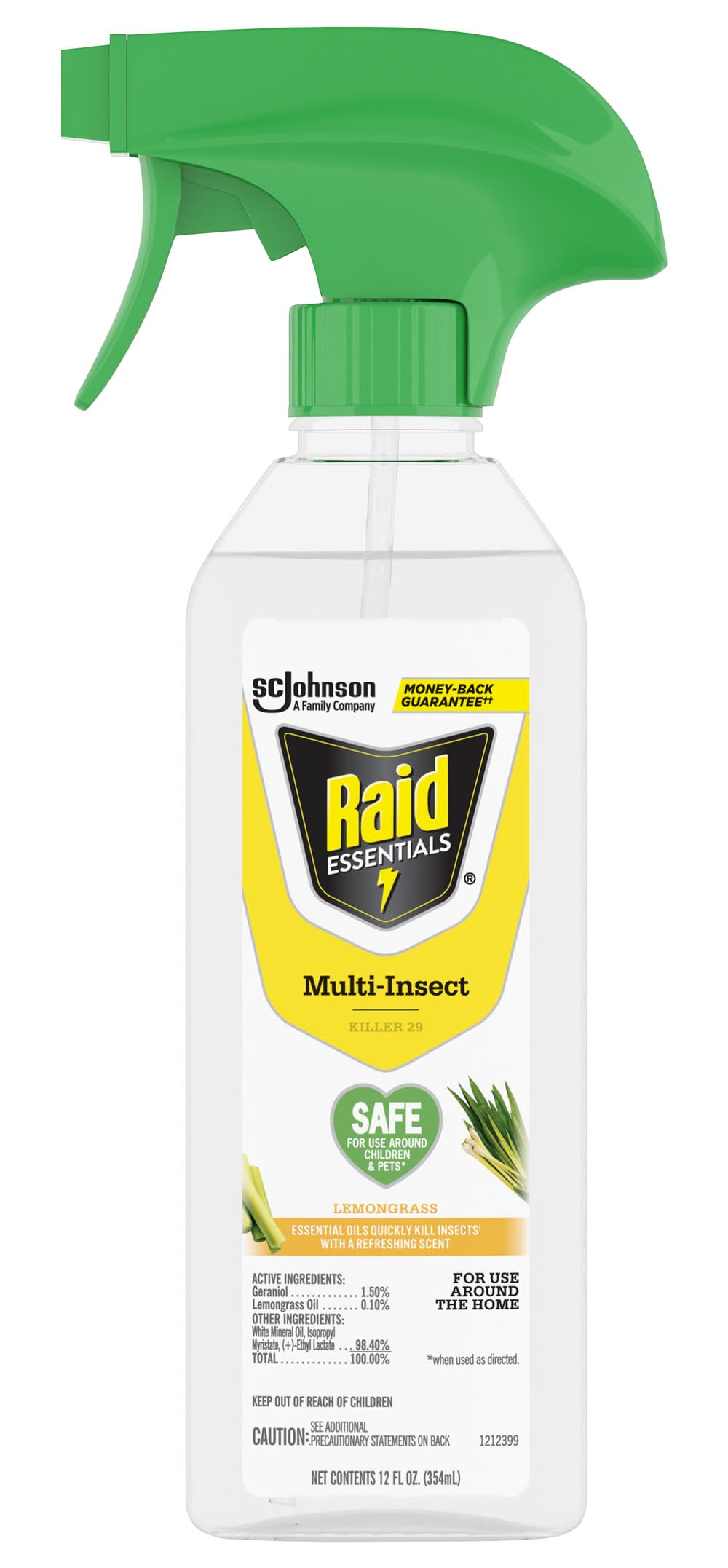 Raid Essentials Lemongrass Multi-Insect Killer (12 fl oz) – Fight Pests & Weeds Without the Store Trip