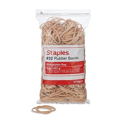 Staples Economy Rubber Bands (3 inch x 1/2 inch)