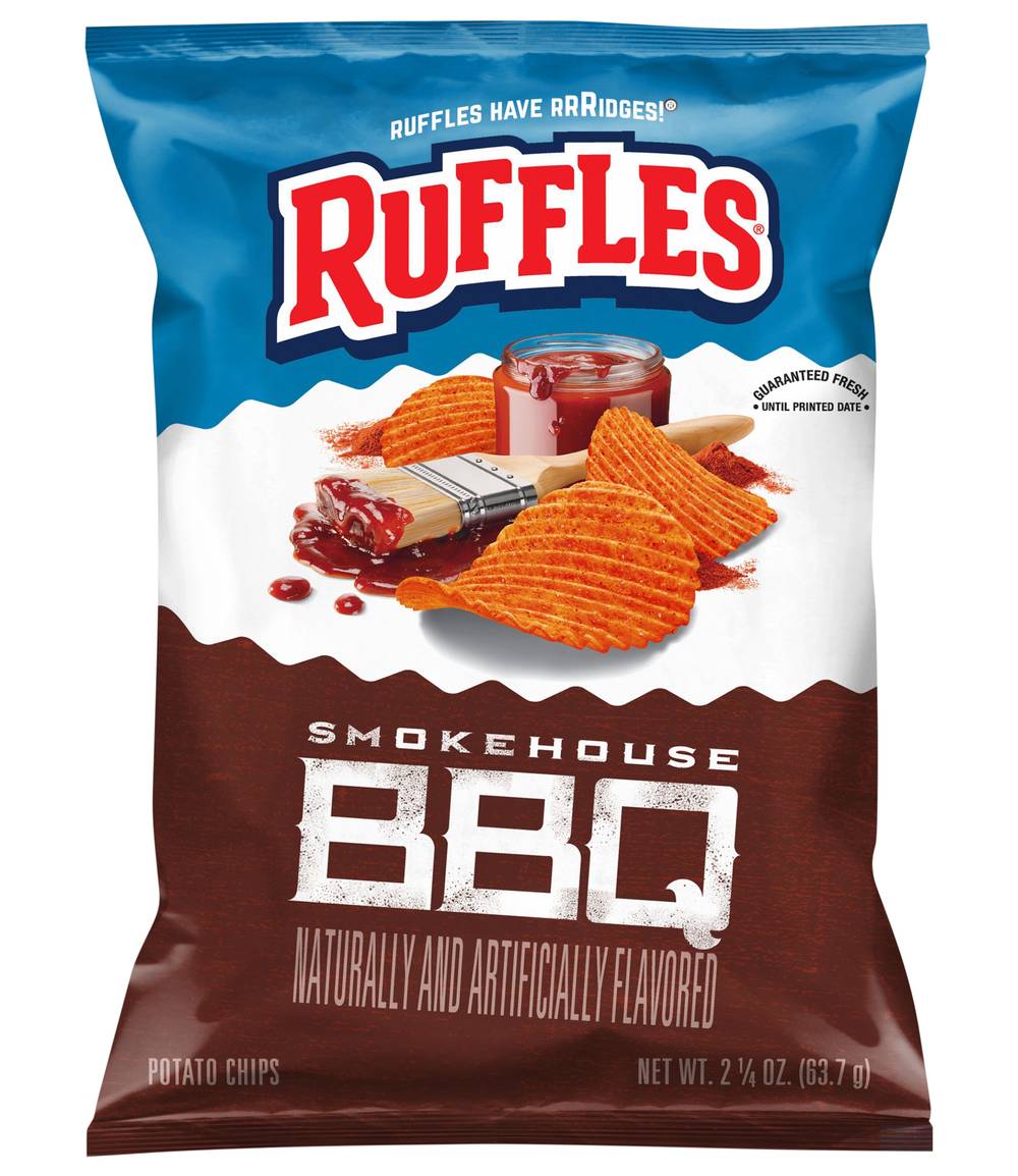 Ruffles Potato Chips, Smokehouse Bbq (2.25 oz)