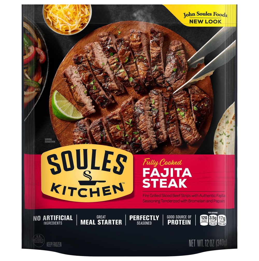 John Soules Foods Fully Cooked Beef Steak Fajitas (12 oz)
