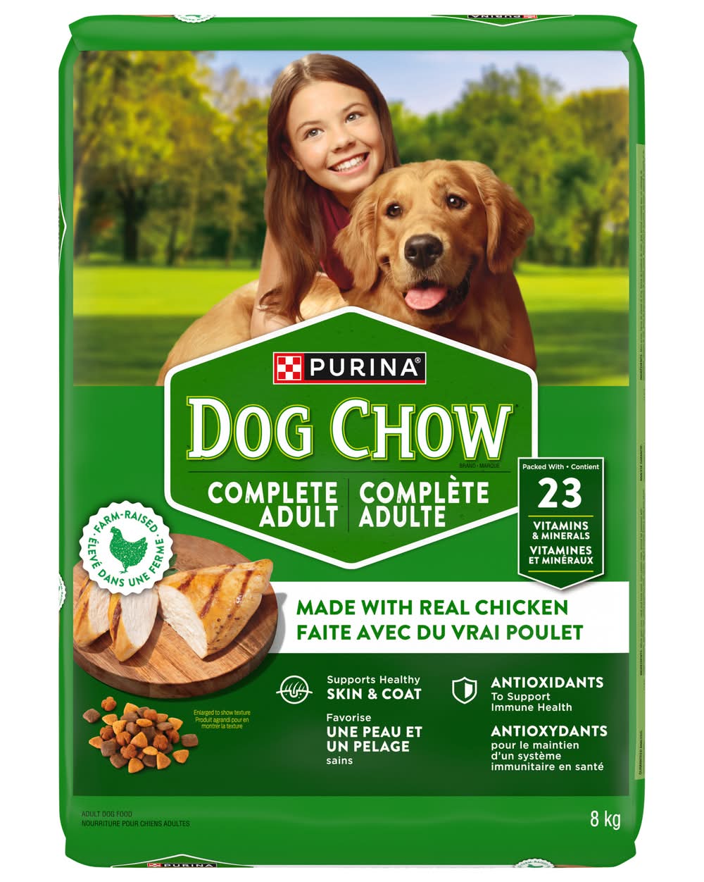 Purina Dog Chow Complete Chicken Dry Dog Food, Adult (8 kg)