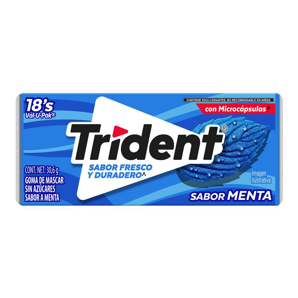 Trident goma de mascar sabor menta (18 un)