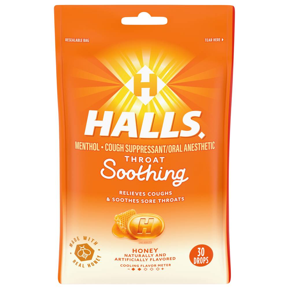 Halls Soothe Cough Drops (30 ct) (honey )