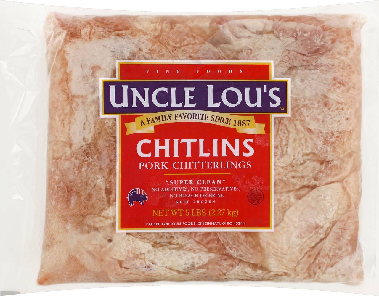 Uncle Lou's Pork Chitterlings (5.01 lbs)