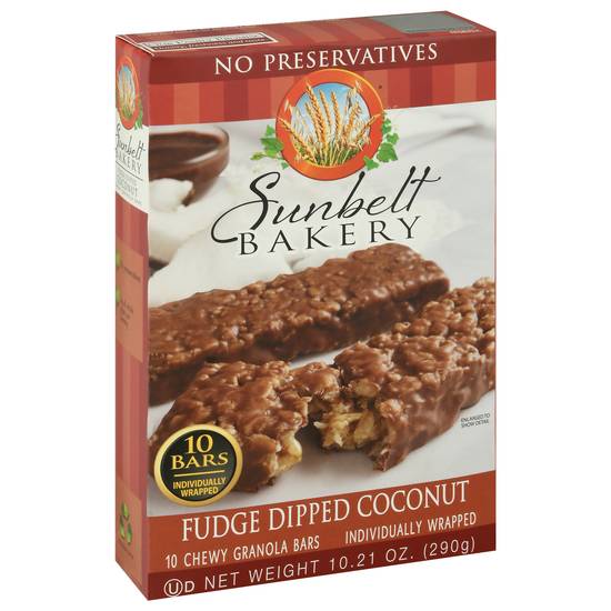 Sunbelt Bakery Fudge Dipped Coconut Chewy Granola Bars (10 ct)